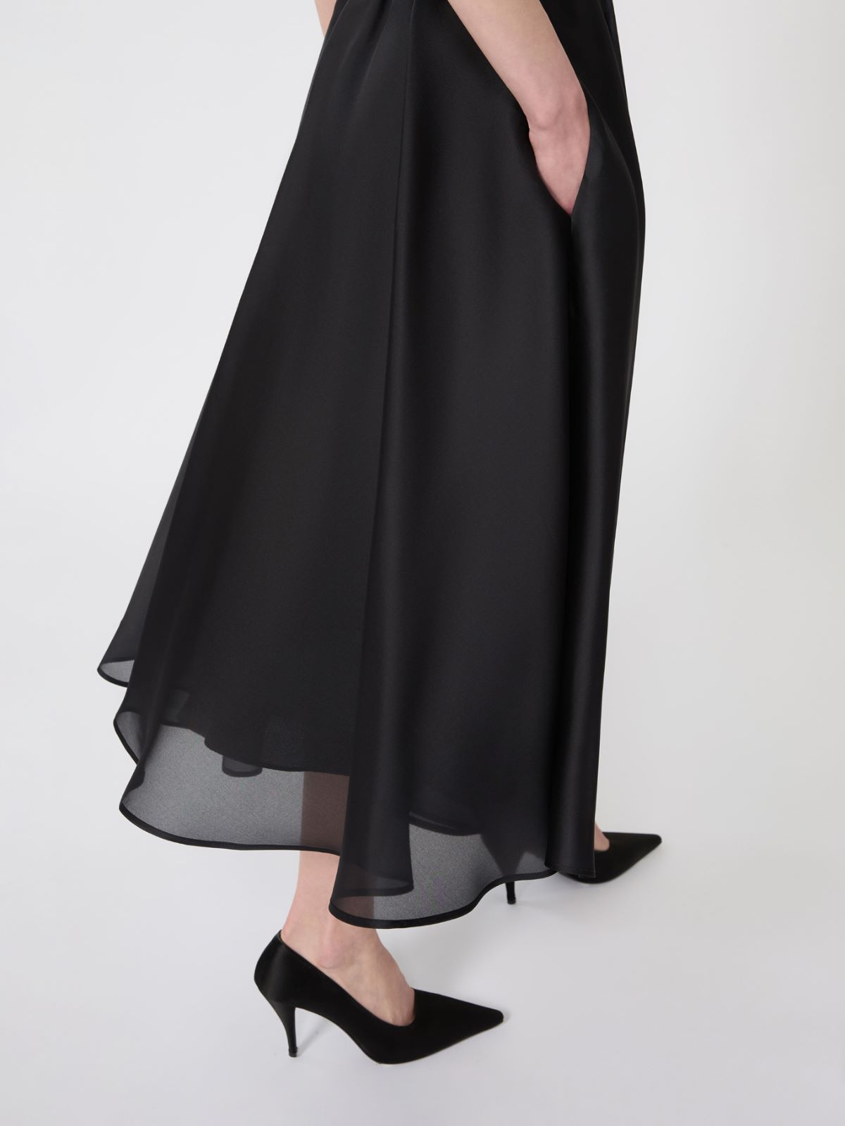 Silk circle skirt - BLACK - Max Mara - 9
