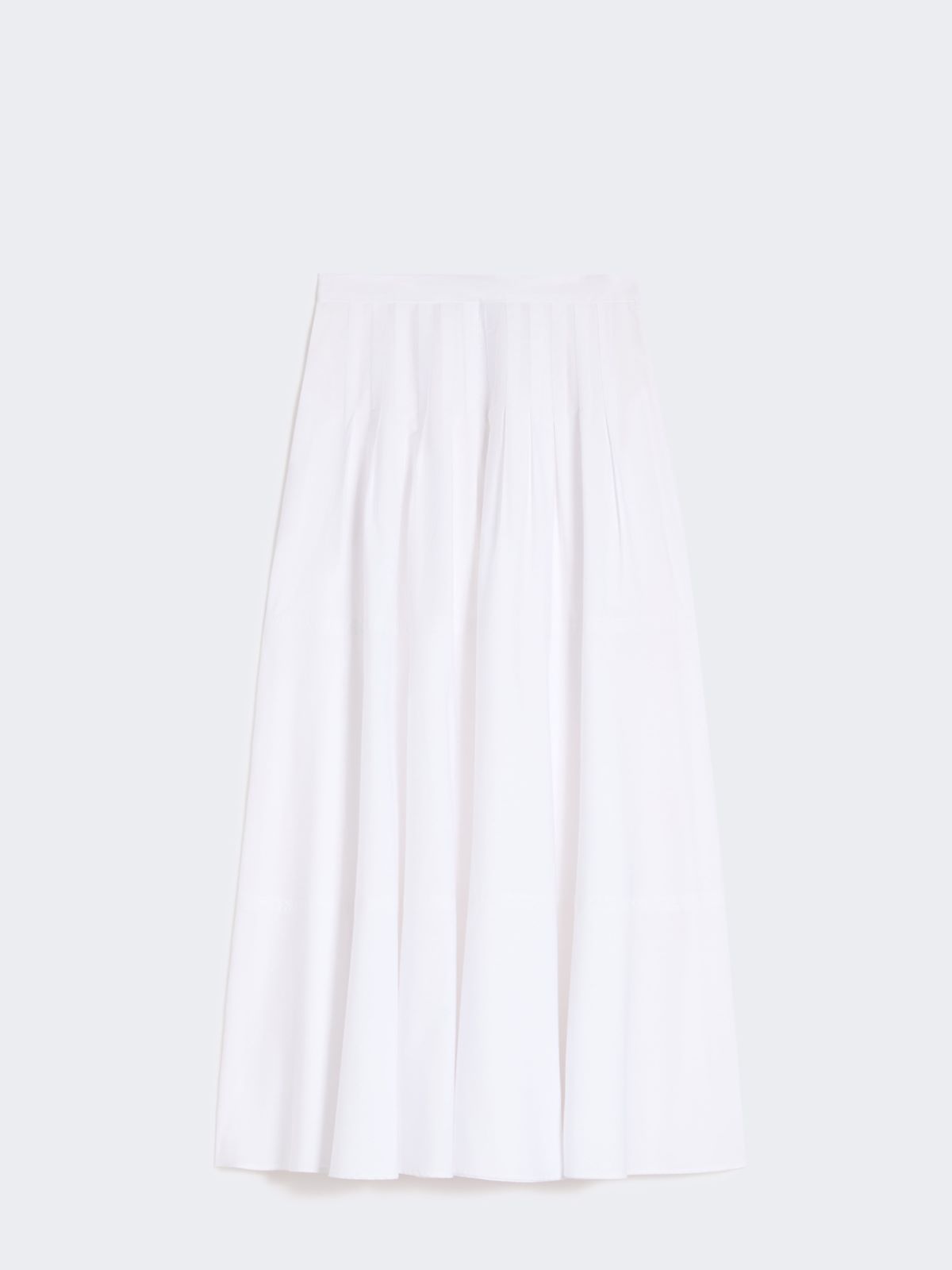 Langer Rock aus Baumwollpopeline - WEISS - Max Mara - 9