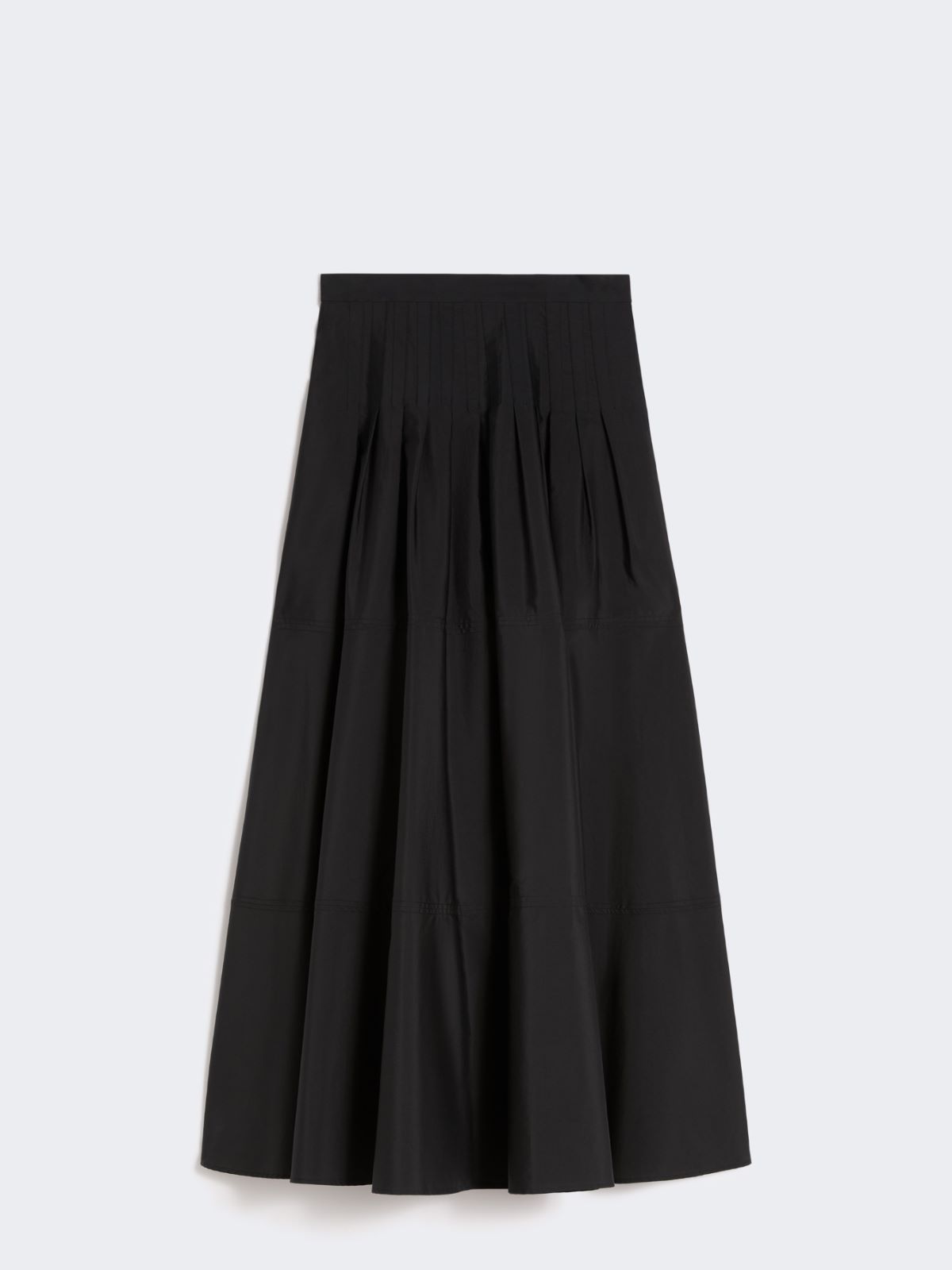 Langer Rock aus Baumwollpopeline - SCHWARZ - Max Mara - 9