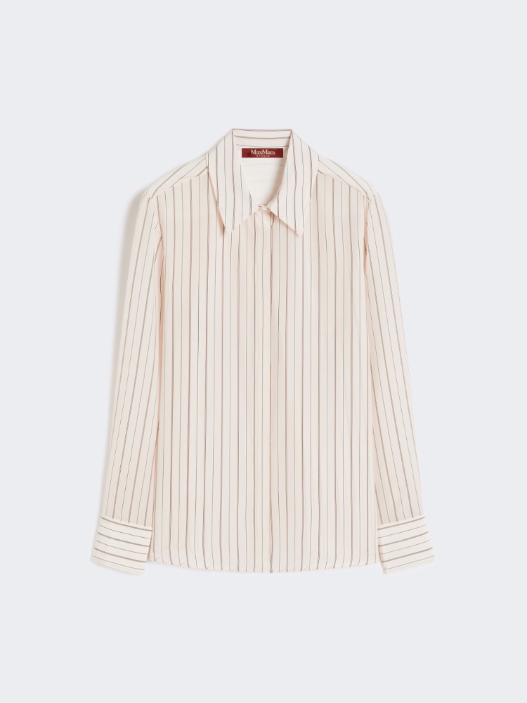Printed crepe de chine shirt - PINK - Max Mara