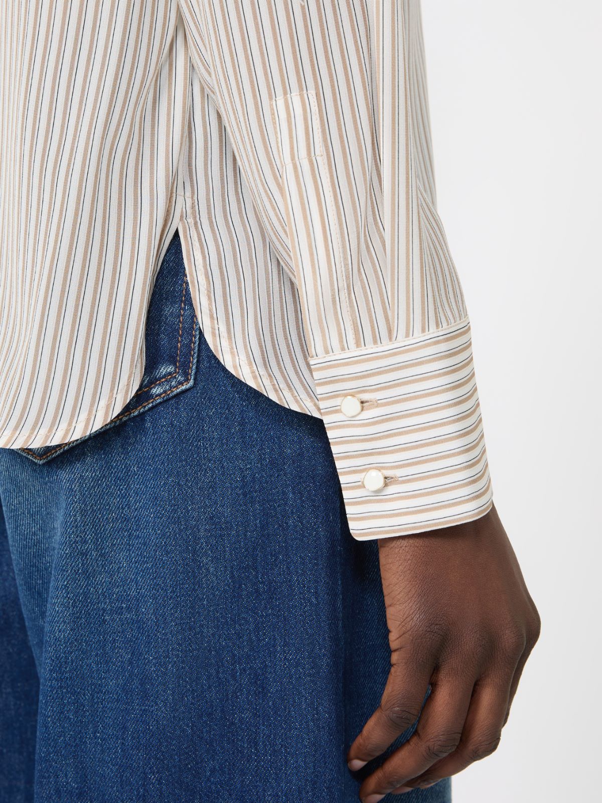 Printed crepe de chine shirt - CAMEL - Max Mara - 9