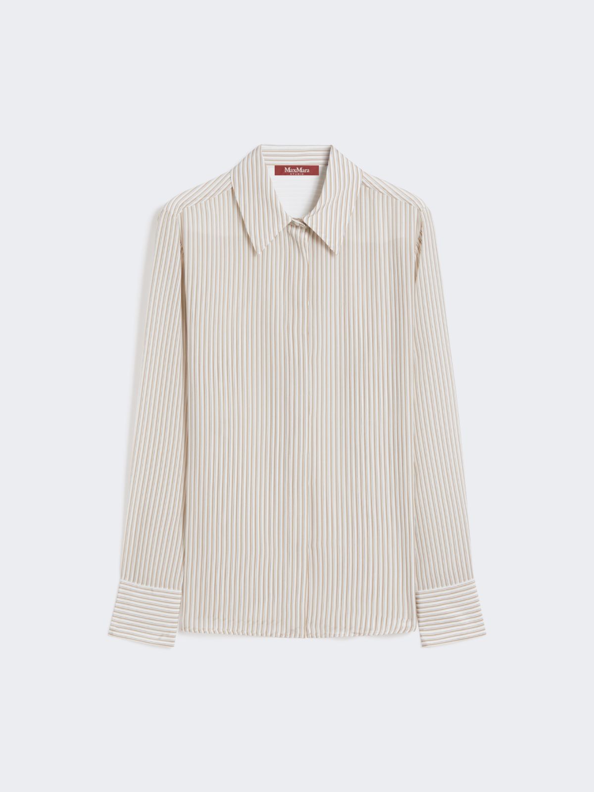 Printed crepe de chine shirt - CAMEL - Max Mara - 9
