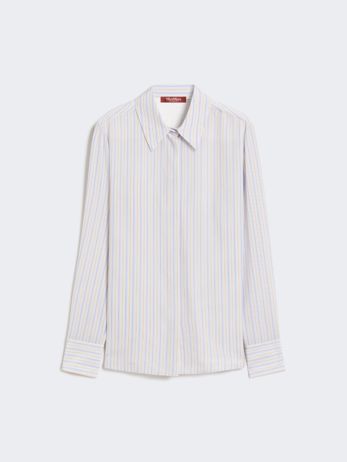 Printed crepe de chine shirt - LIGHT BLUE - Max Mara - 9