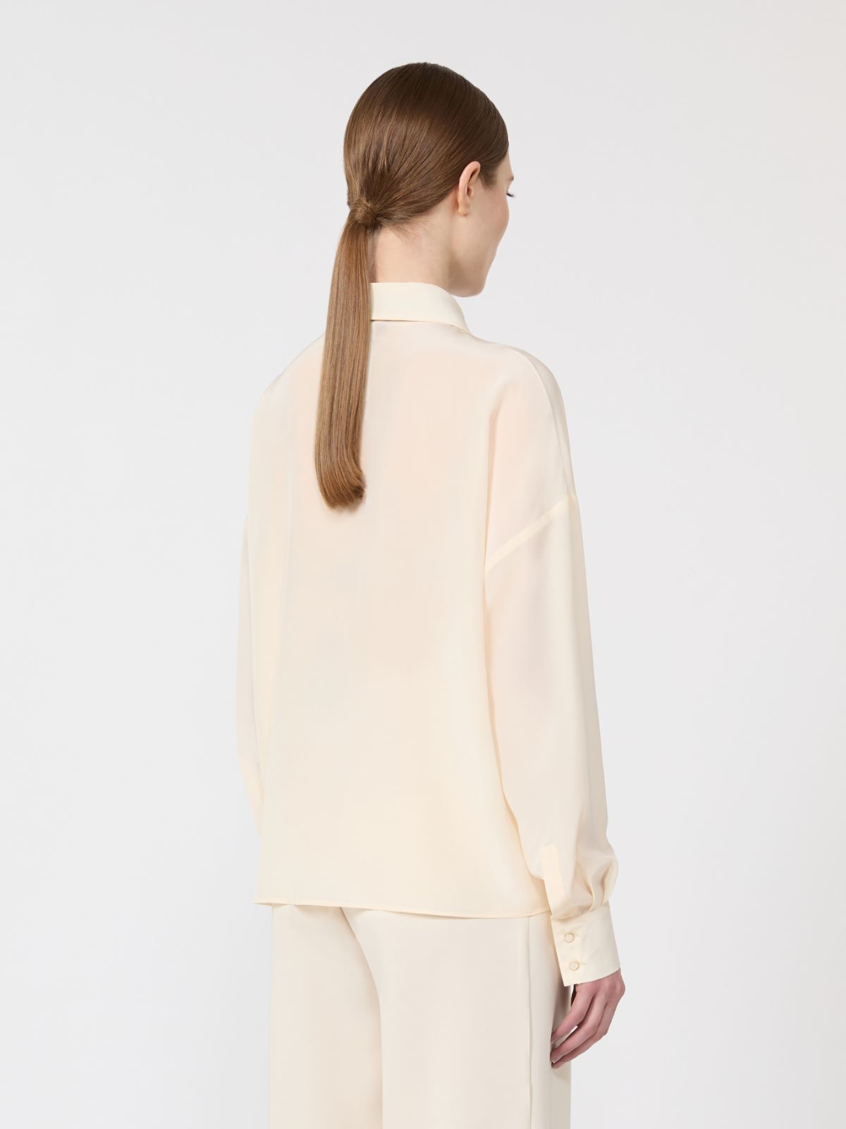 Silk blouse with bow tie - BEIGE - Max Mara - 6