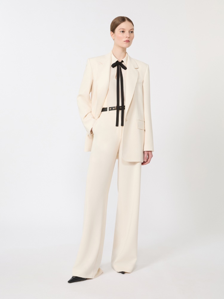 Silk blouse with bow tie - BEIGE - Max Mara