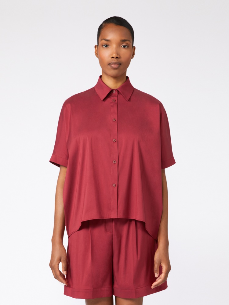 Stretch poplin shirt - GERANIUM - Max Mara - 2