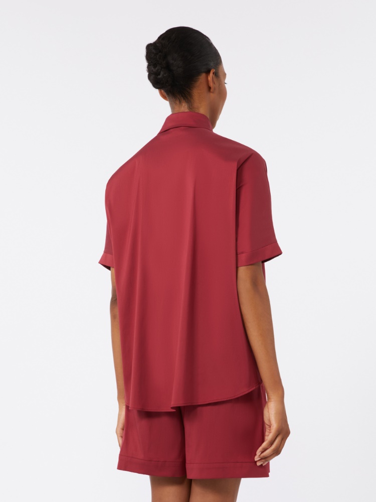 Stretch poplin shirt - GERANIUM - Max Mara - 3