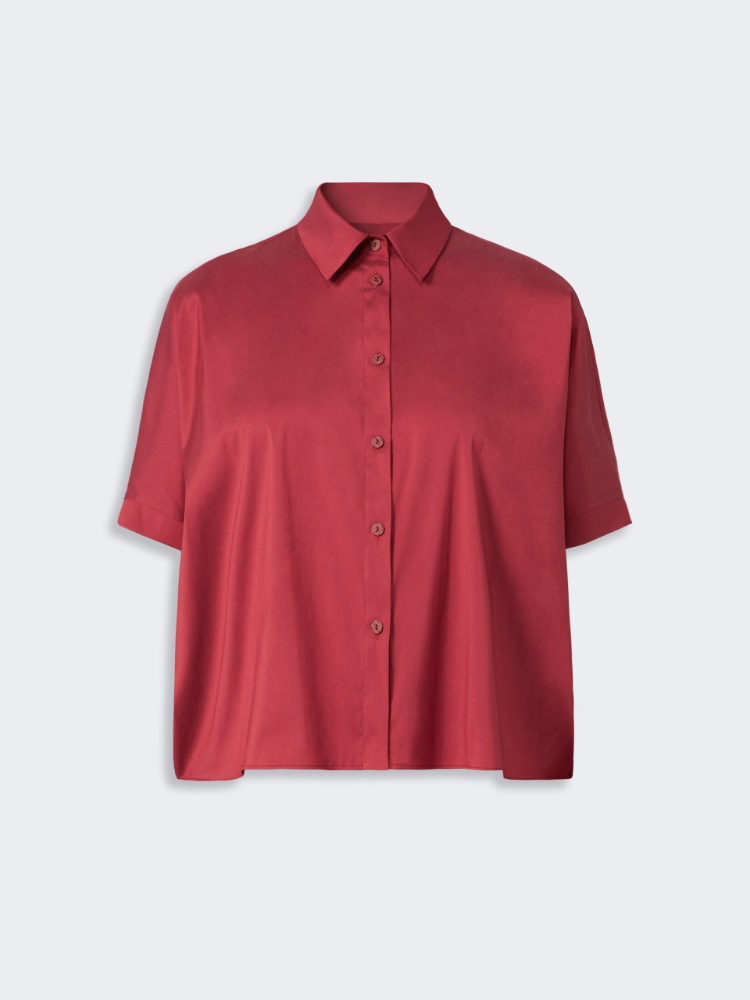 Stretch poplin shirt - GERANIUM - Max Mara - 4