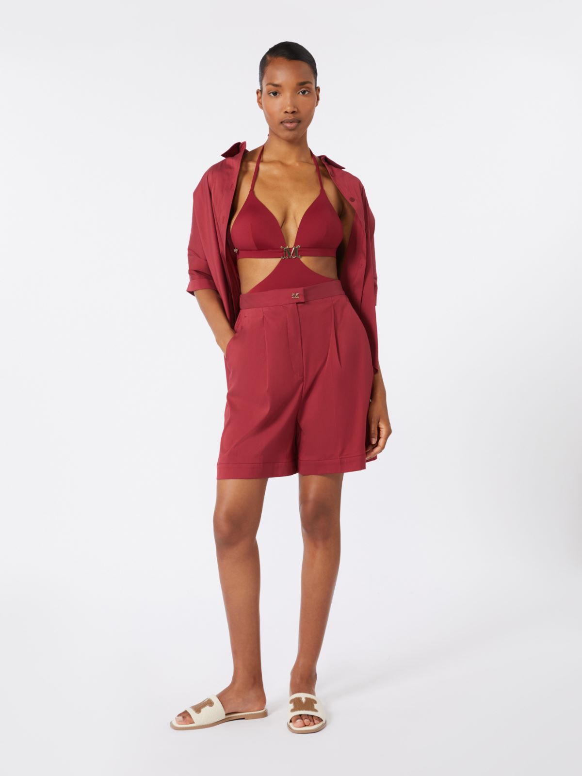 Stretch poplin shirt + GERANIUM - Max Mara