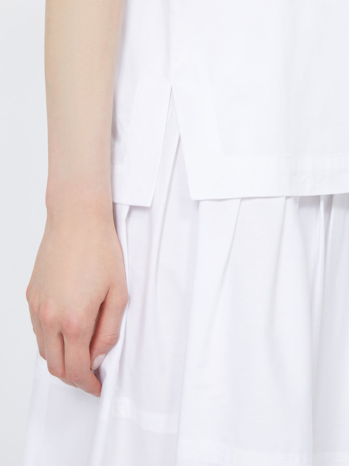 Cotton poplin shirt - OPTICAL WHITE - Max Mara - 10