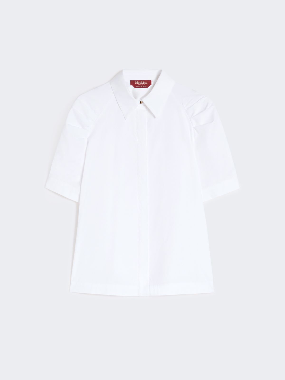 Cotton poplin shirt - OPTICAL WHITE - Max Mara - 10