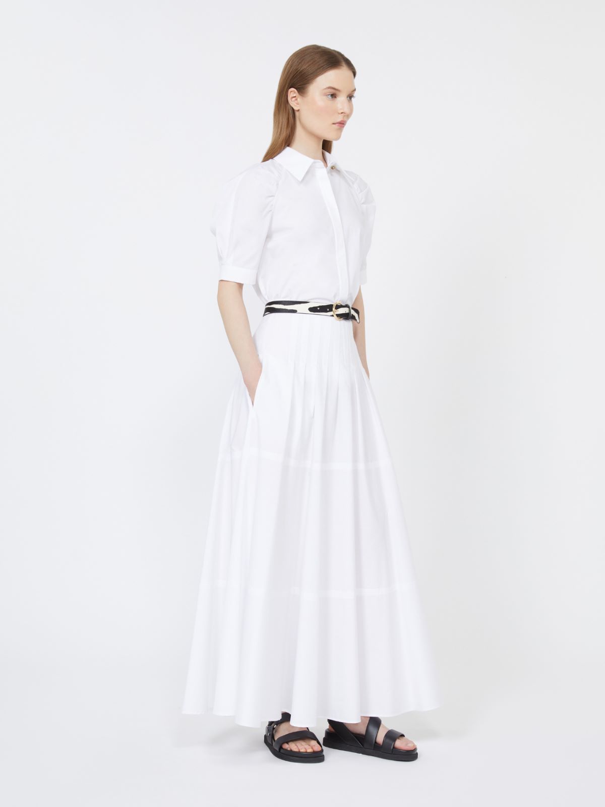 Cotton poplin shirt - OPTICAL WHITE - Max Mara - 10