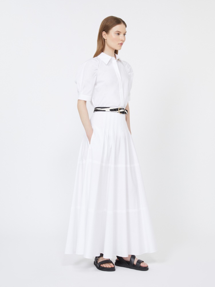 Cotton poplin shirt - OPTICAL WHITE - Max Mara