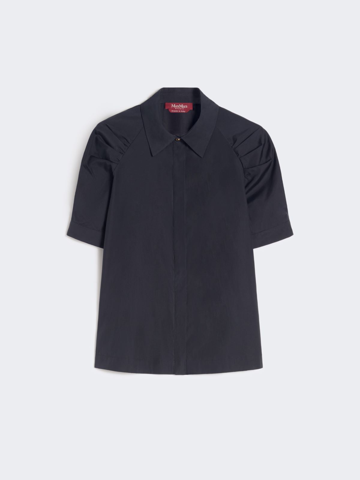 Cotton poplin shirt - BLACK - Max Mara - 9