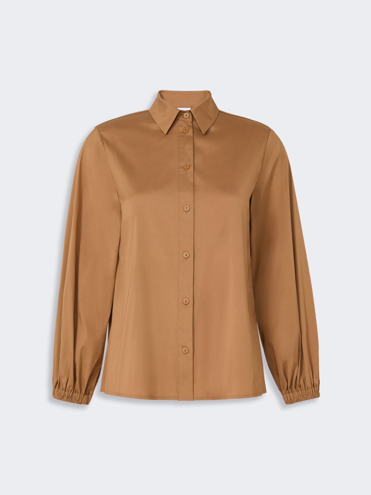 Camisa de popelina de mezcla de algodón - CAMEL - Max Mara - 4