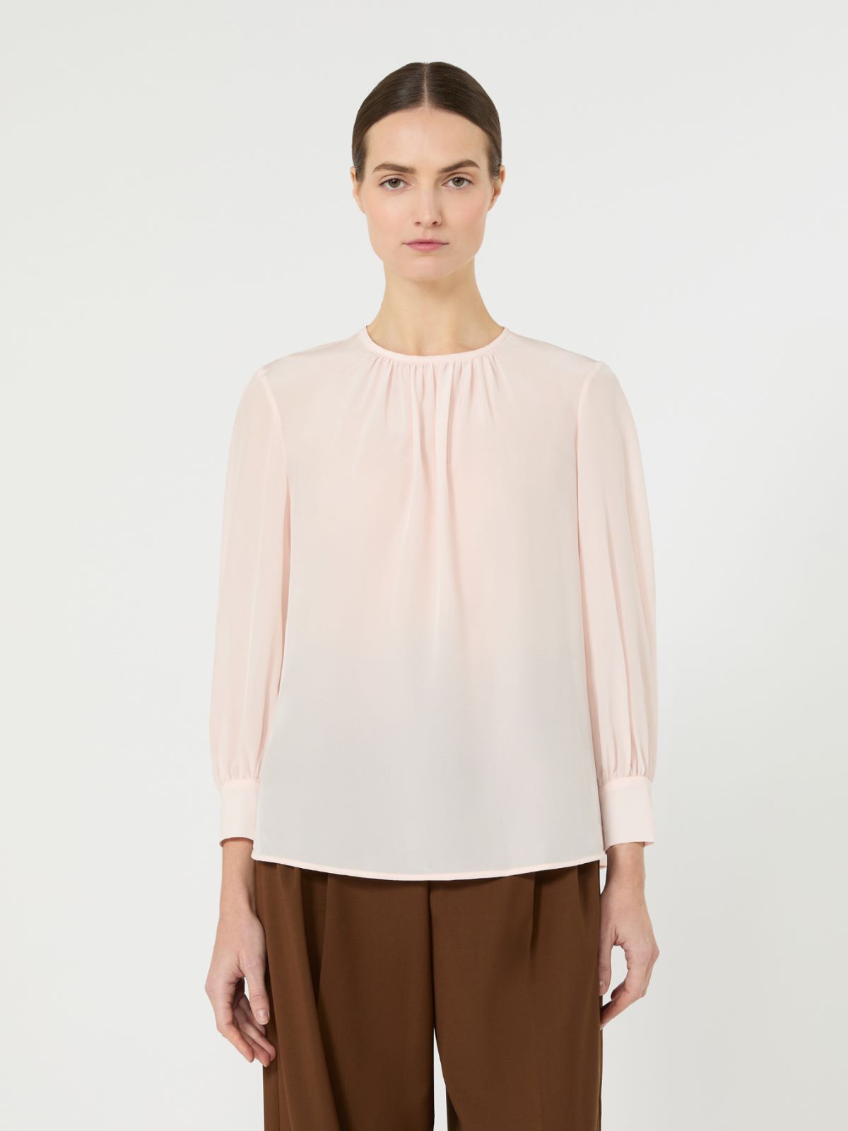 Hochgeschlossene Bluse aus Seide - ROSA - Max Mara - 5