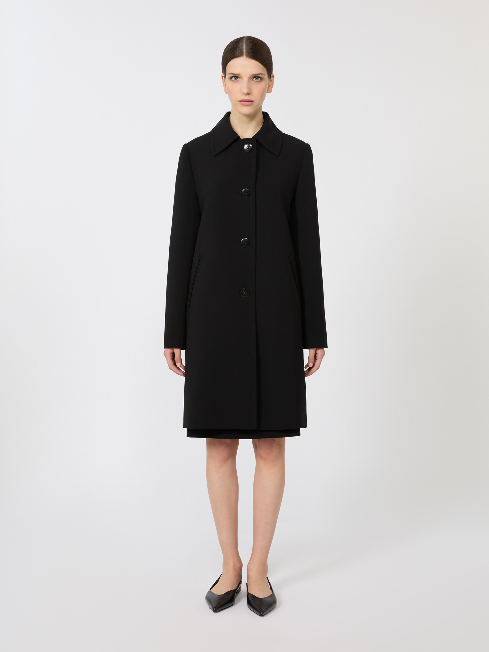 Manteau mi-long en cady - NOIR - Max Mara - 2