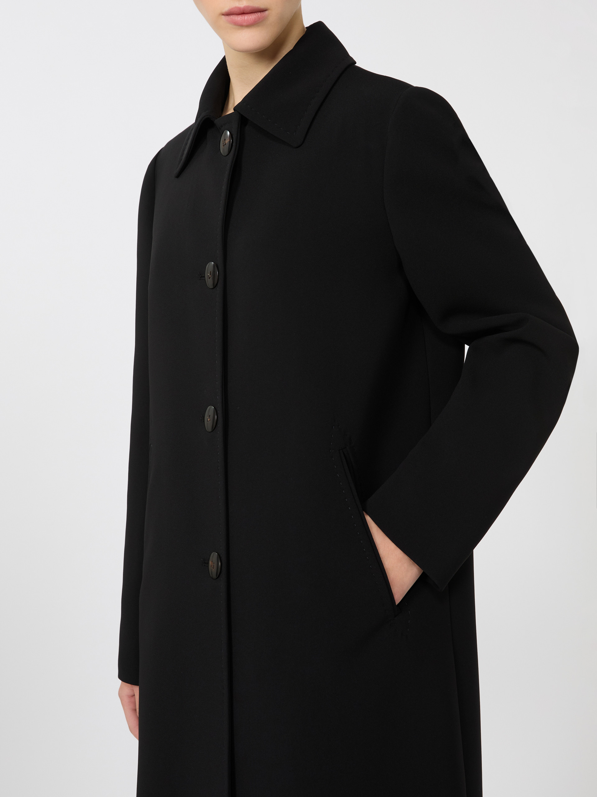 Manteau mi-long en cady - NOIR - Max Mara - 4