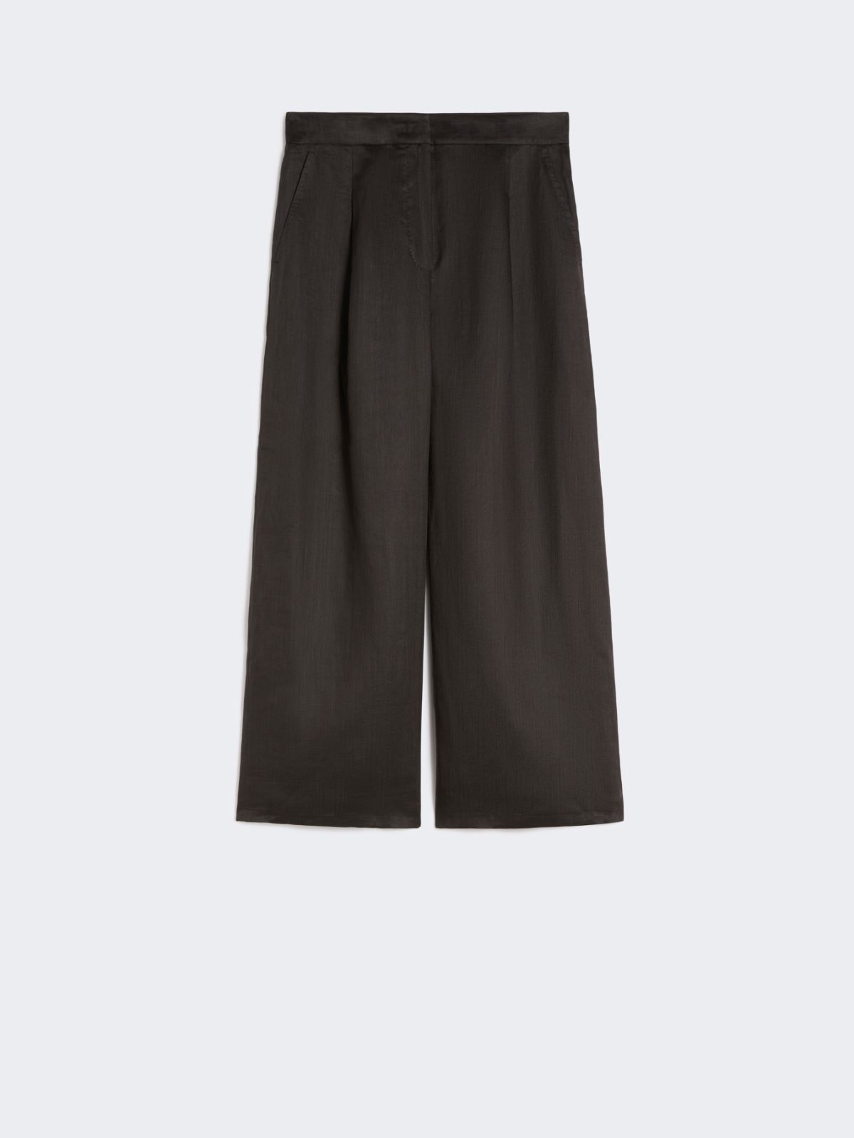 Ramie canvas cropped trousers - BLACK - Max Mara - 9