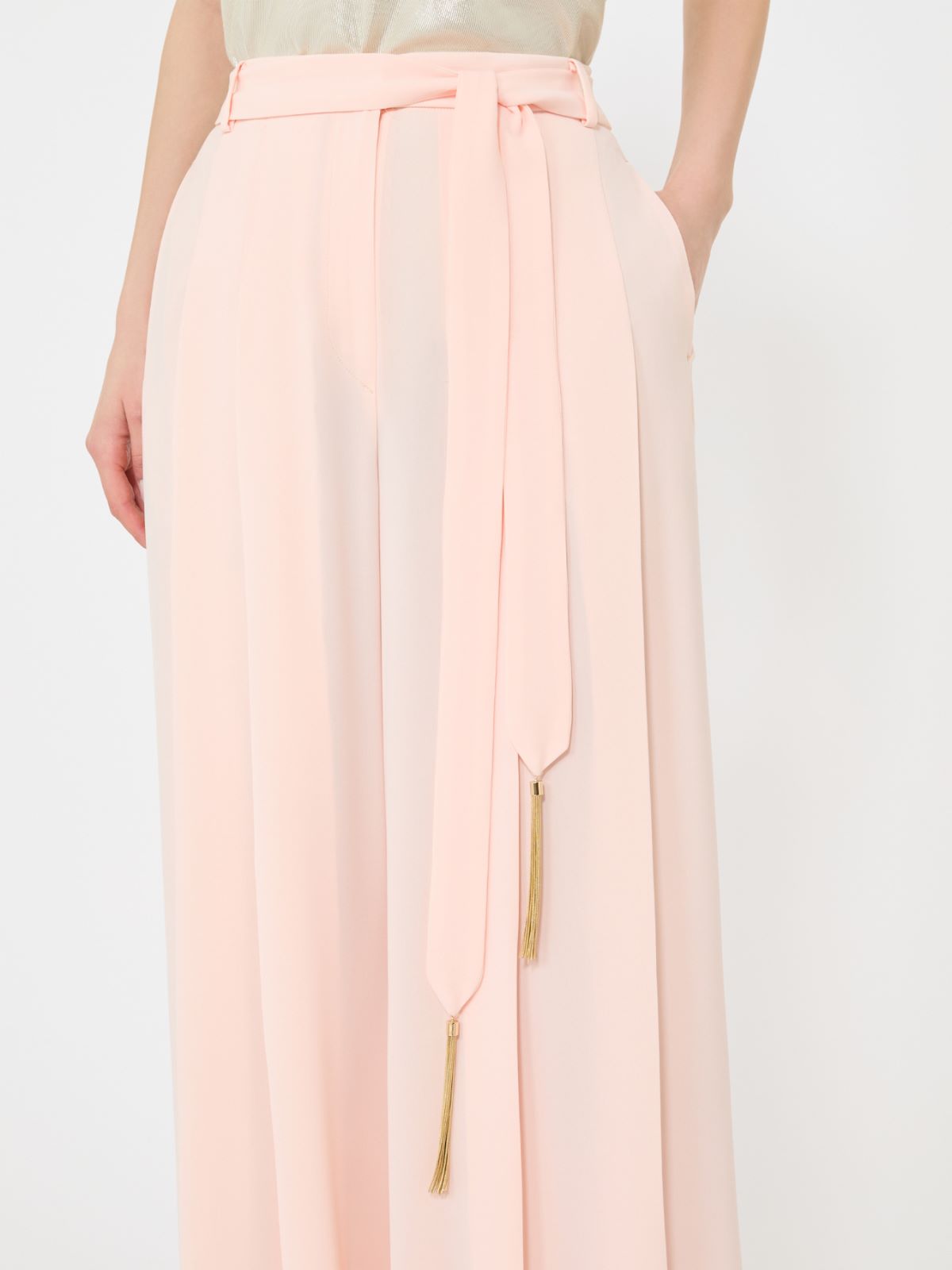 Cady palazzo trousers - POWDER - 4