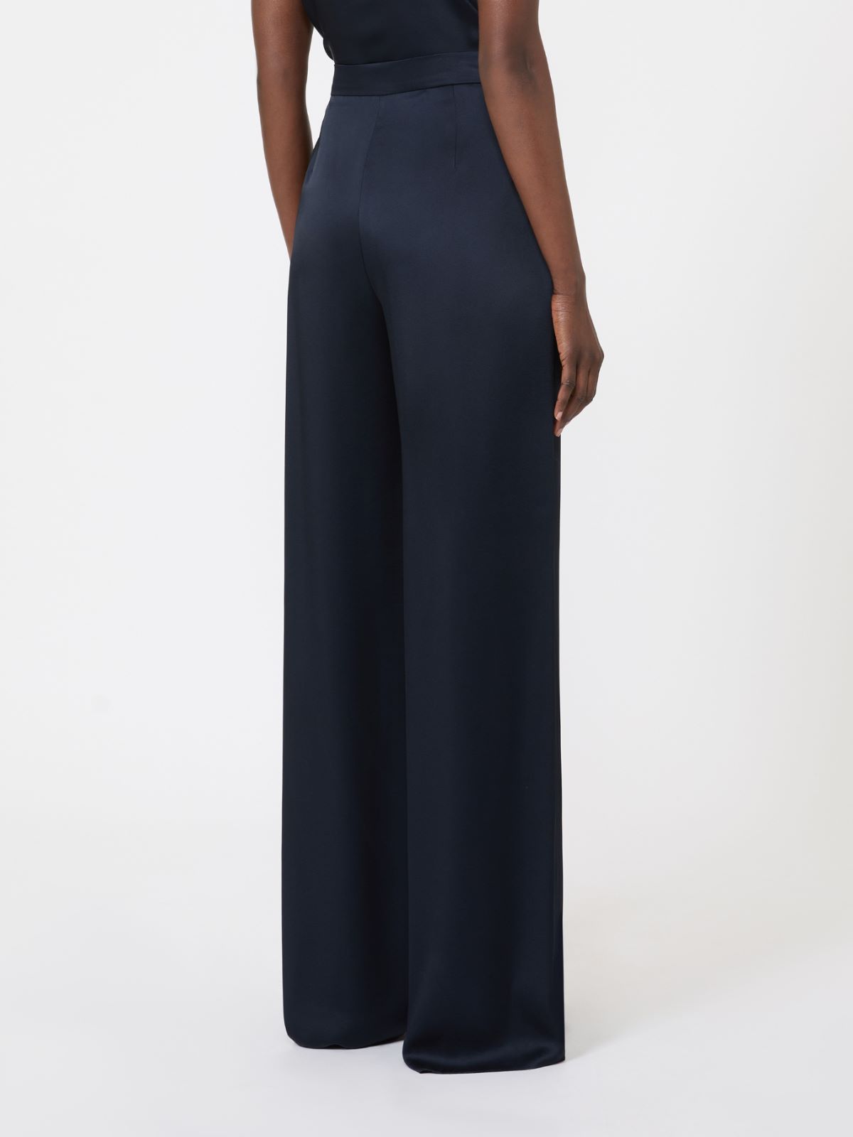 Hose aus Envers-Satin - NACHTBLAU - Max Mara - 4