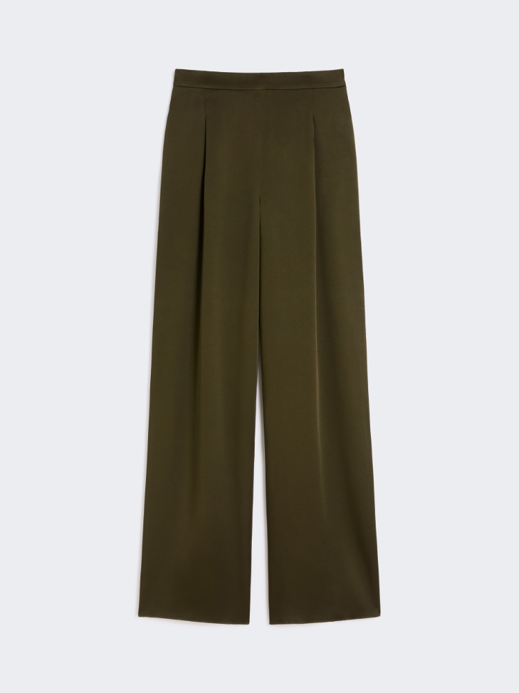 Pantalone in envers satin - VERDE MUSCHIO - Max Mara