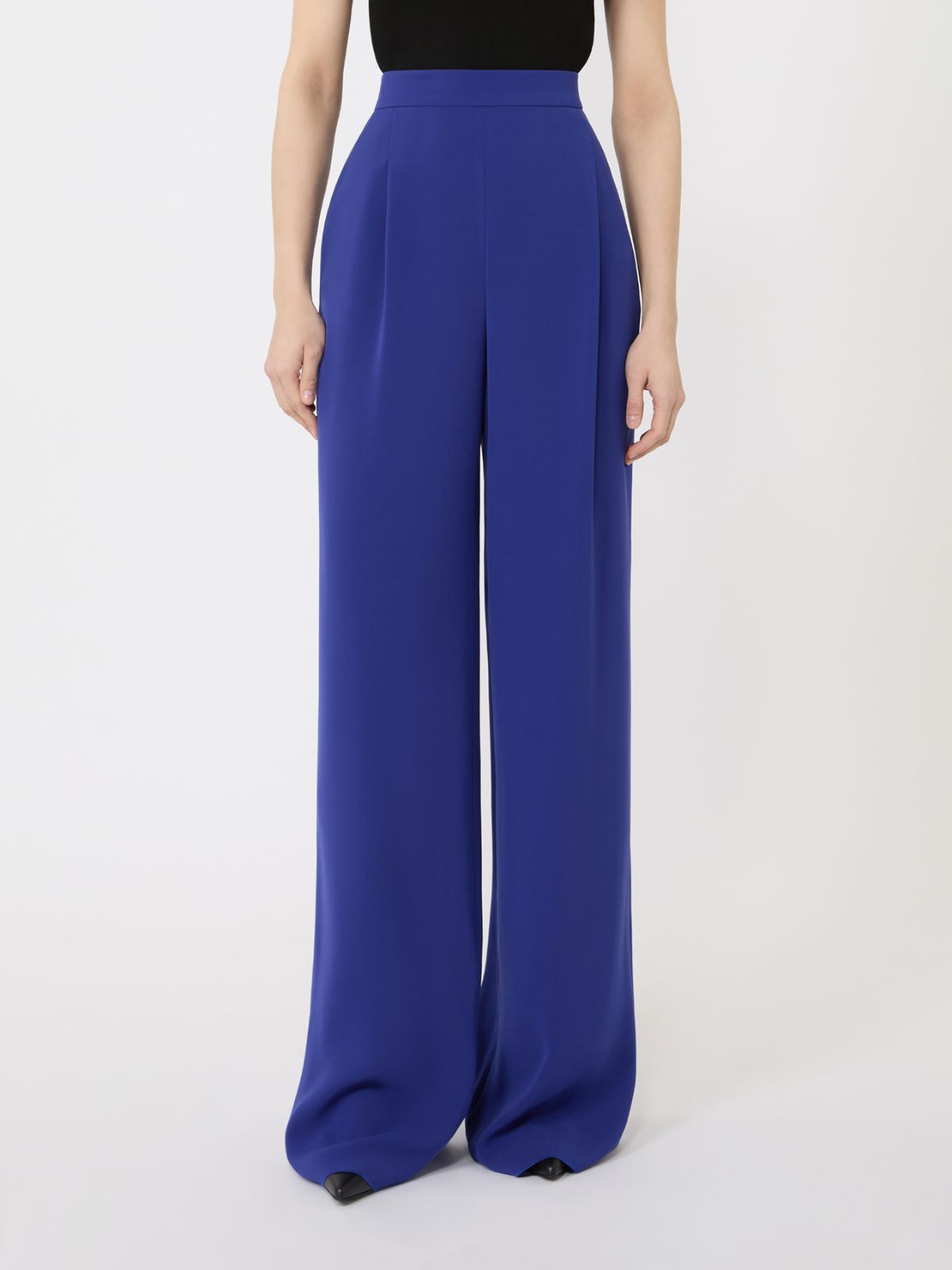 Lightweight cady trousers - CORNFLOWER BLUE - Max Mara - 2