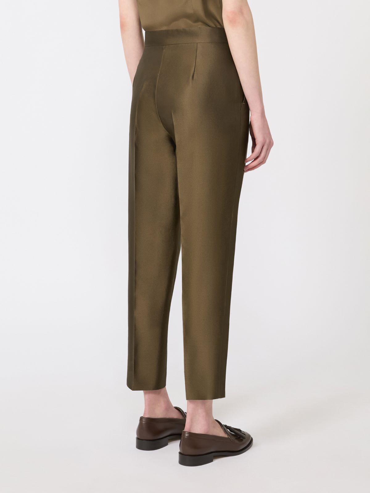 Shantung trousers - KAKI - Max Mara - 9