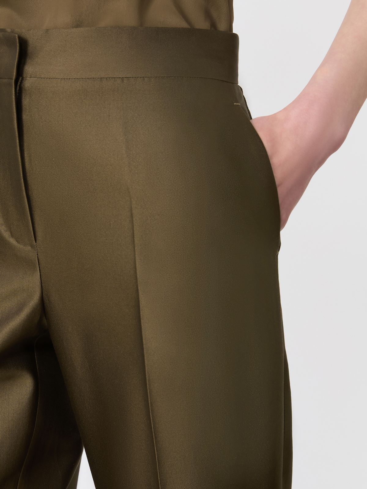 Shantung trousers - KAKI - Max Mara - 9