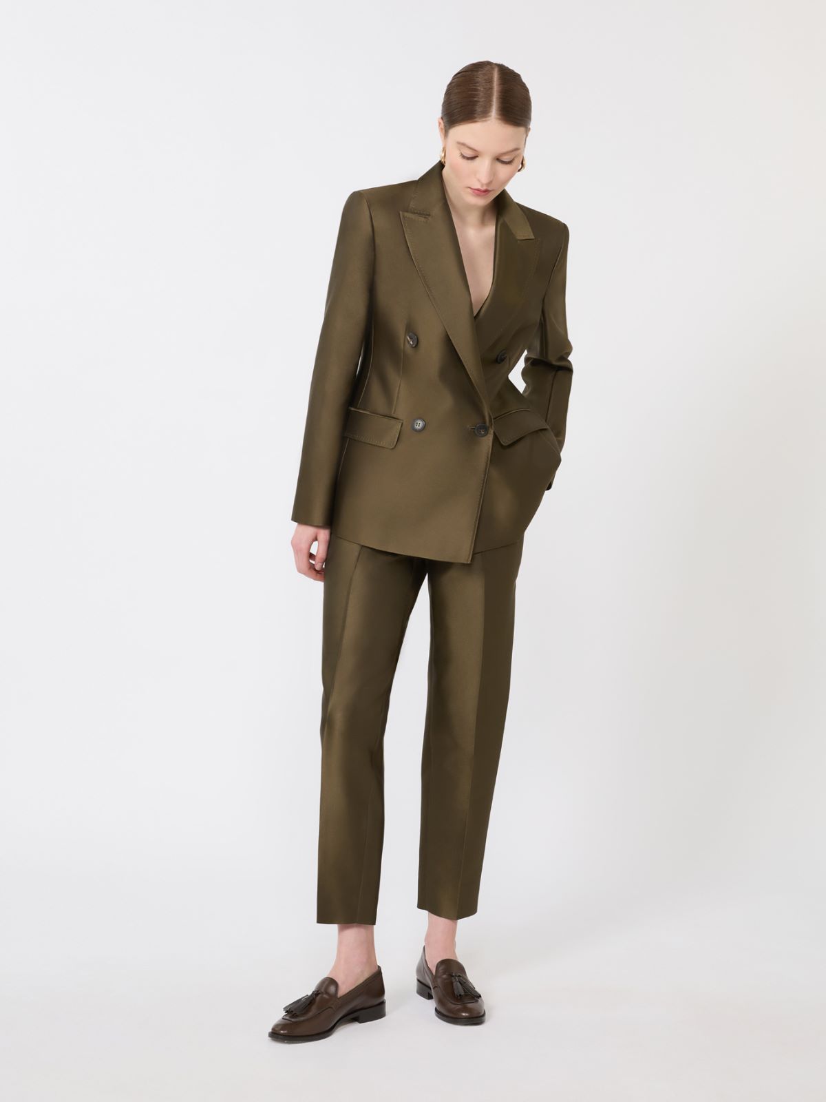 Shantung trousers - KAKI - Max Mara - 9