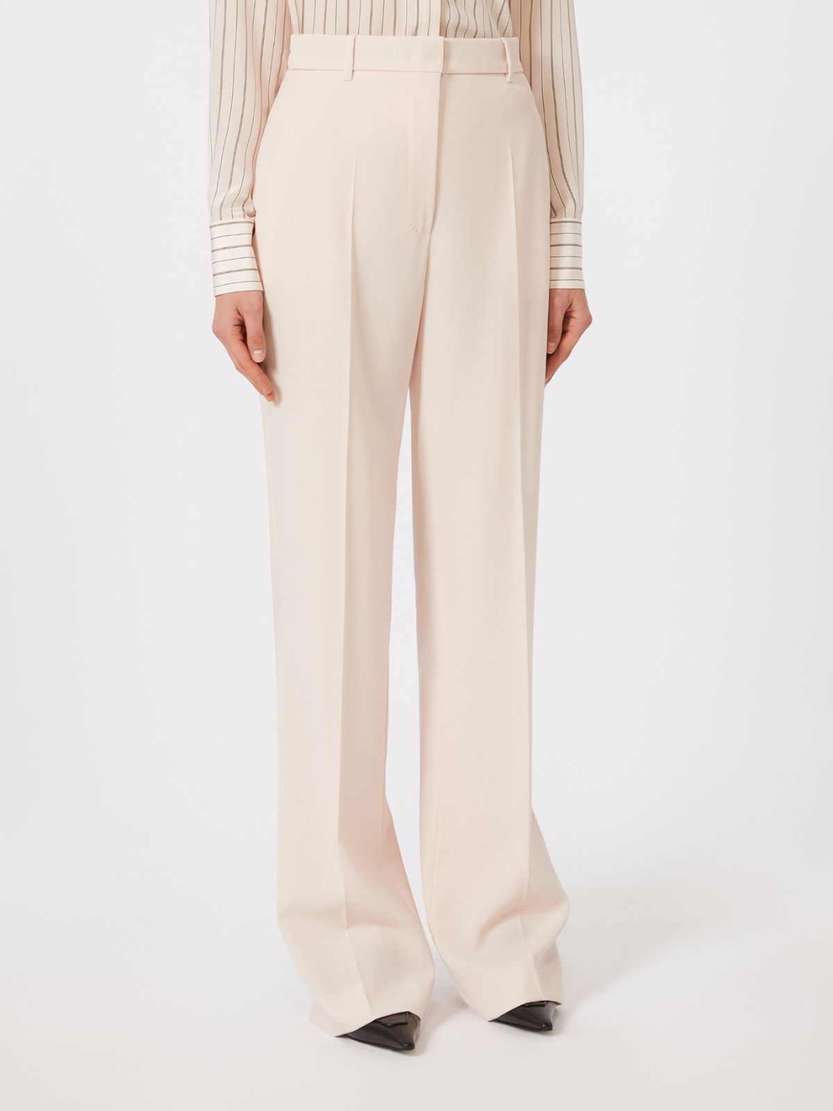 Wool crepe trousers - PINK - Max Mara - 5