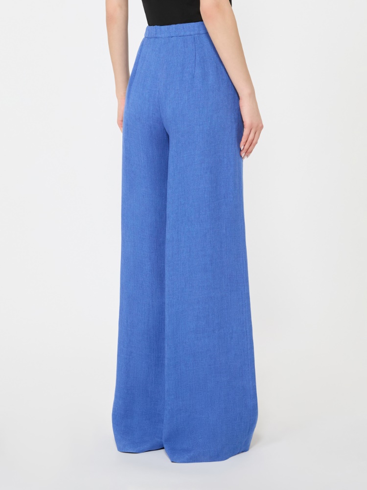 Linen twill trousers - NAVY - 3