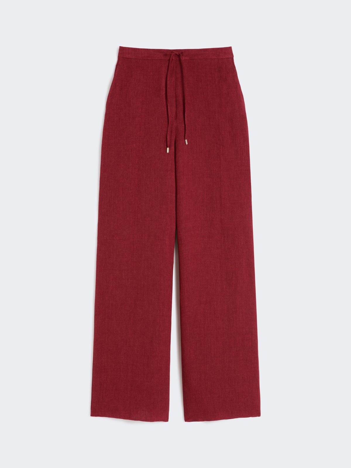 Pantalone in batavia di lino - MATTONE ROSSO - 5