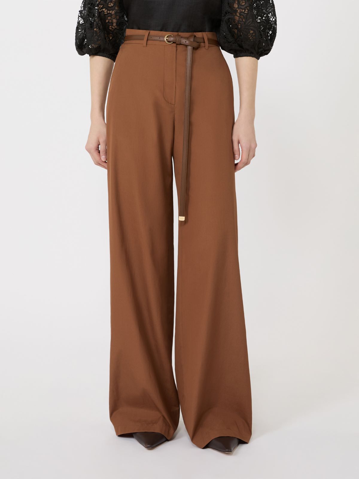 Cotton poplin trousers - CLAY - Max Mara - 2