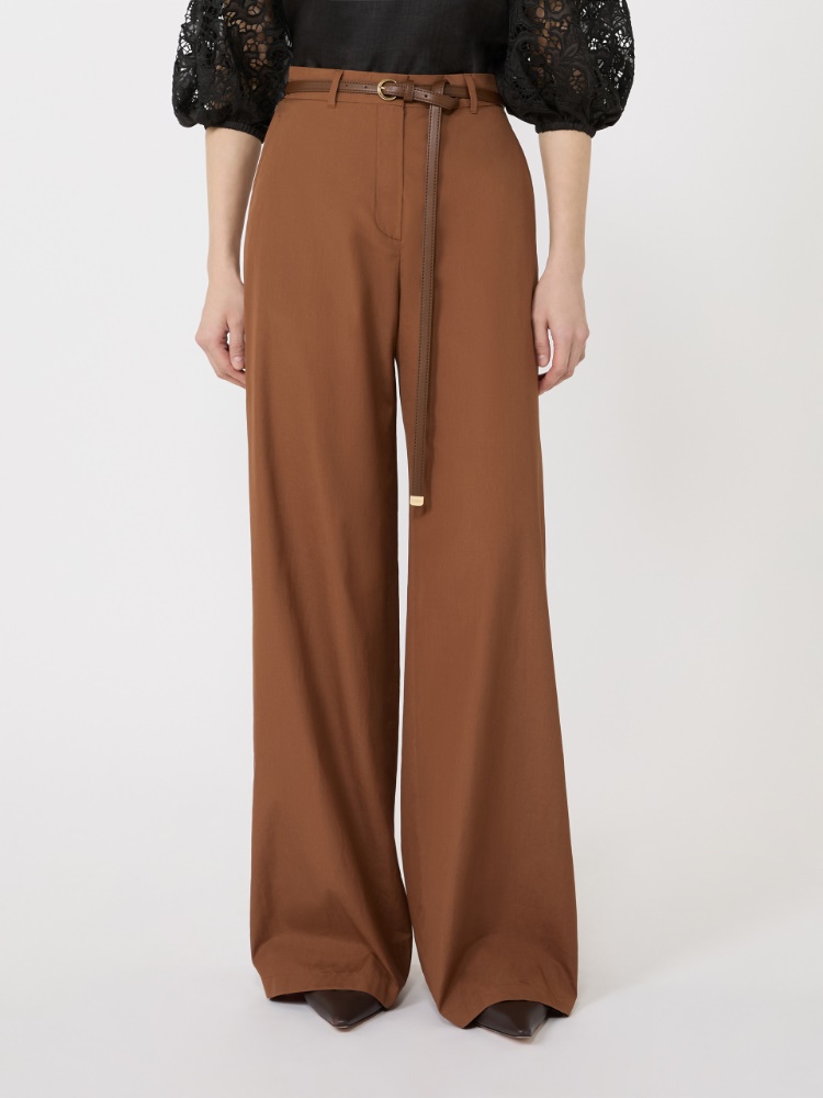 Cotton poplin trousers - CLAY - Max Mara - 2