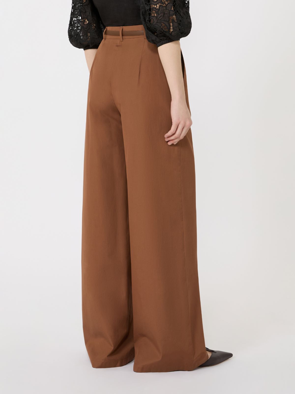 Cotton poplin trousers - CLAY - Max Mara - 3