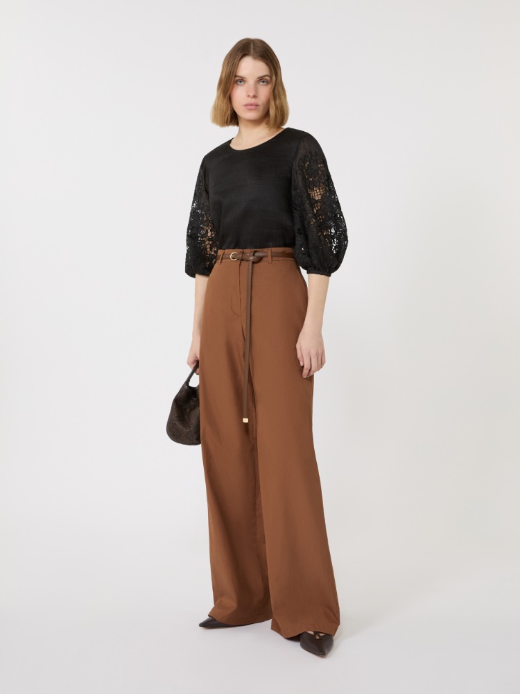 Cotton poplin trousers + CLAY - Max Mara