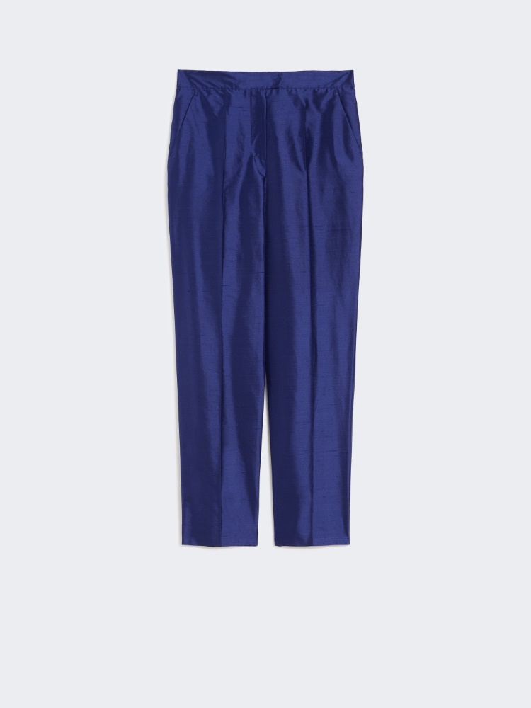 Pantalone sigaretta in shantung di seta - BLUETTE