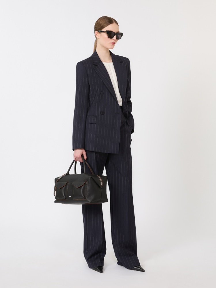 Pinstripe wool trousers + NAVY - Max Mara