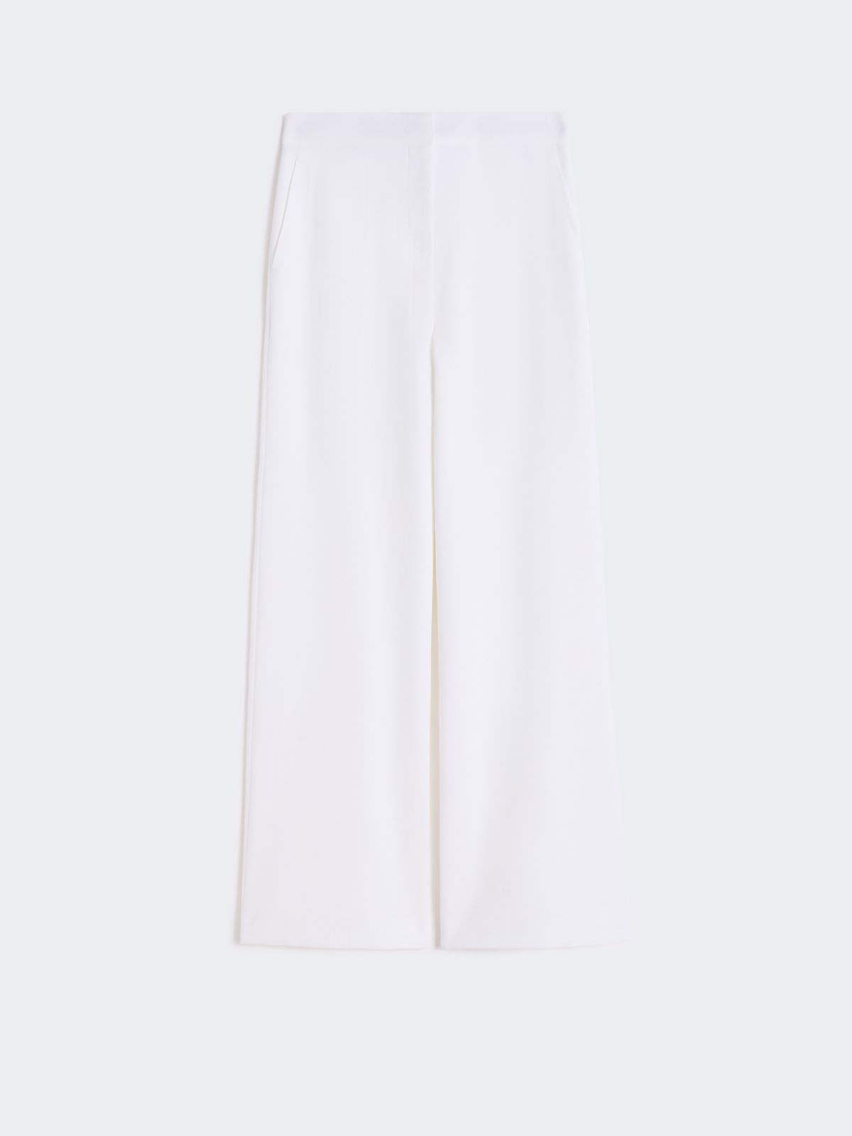 Cotton crêpe trousers - WHITE - Max Mara - 4