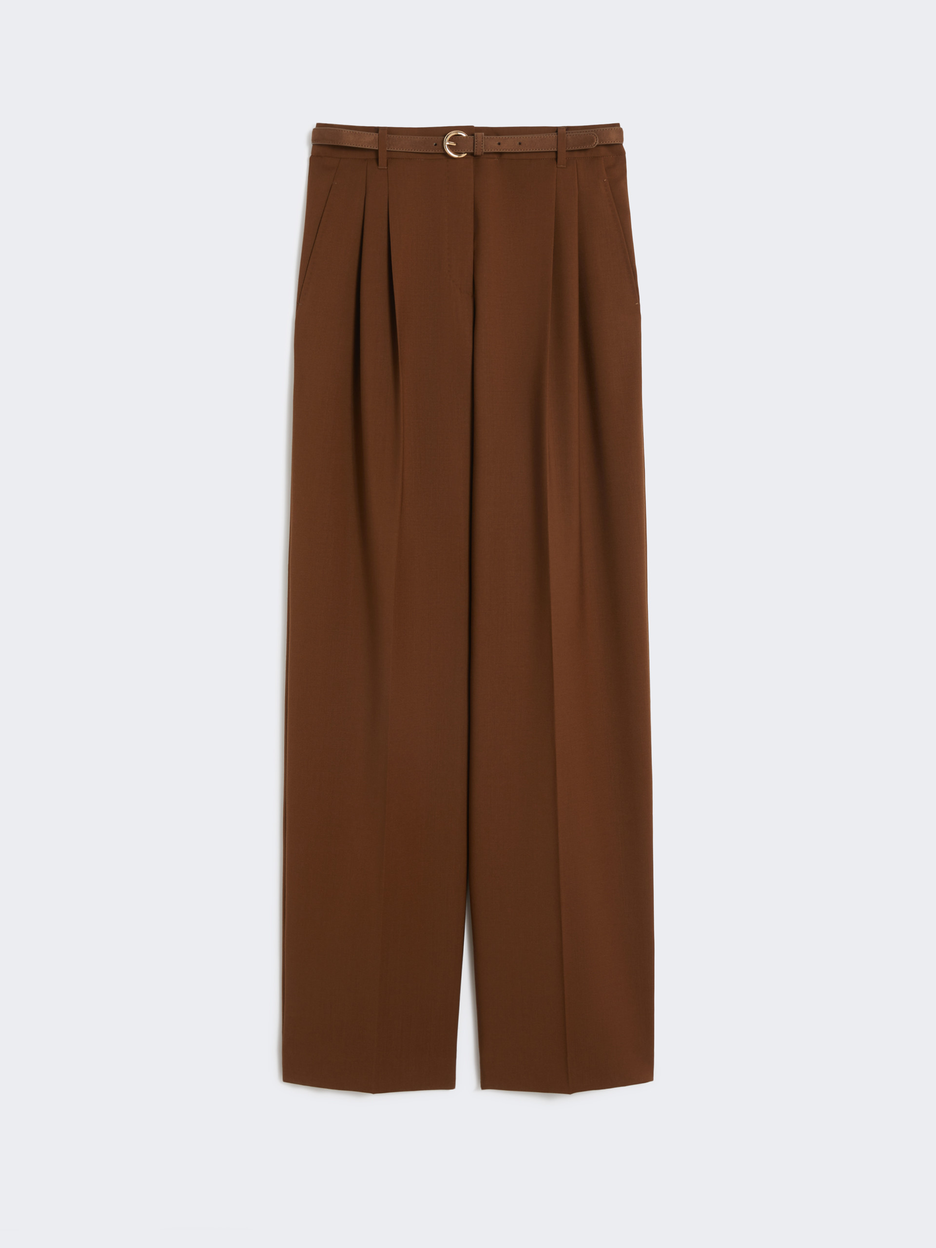 Flowing wool trousers - CHOCOLATE - Max Mara - 5