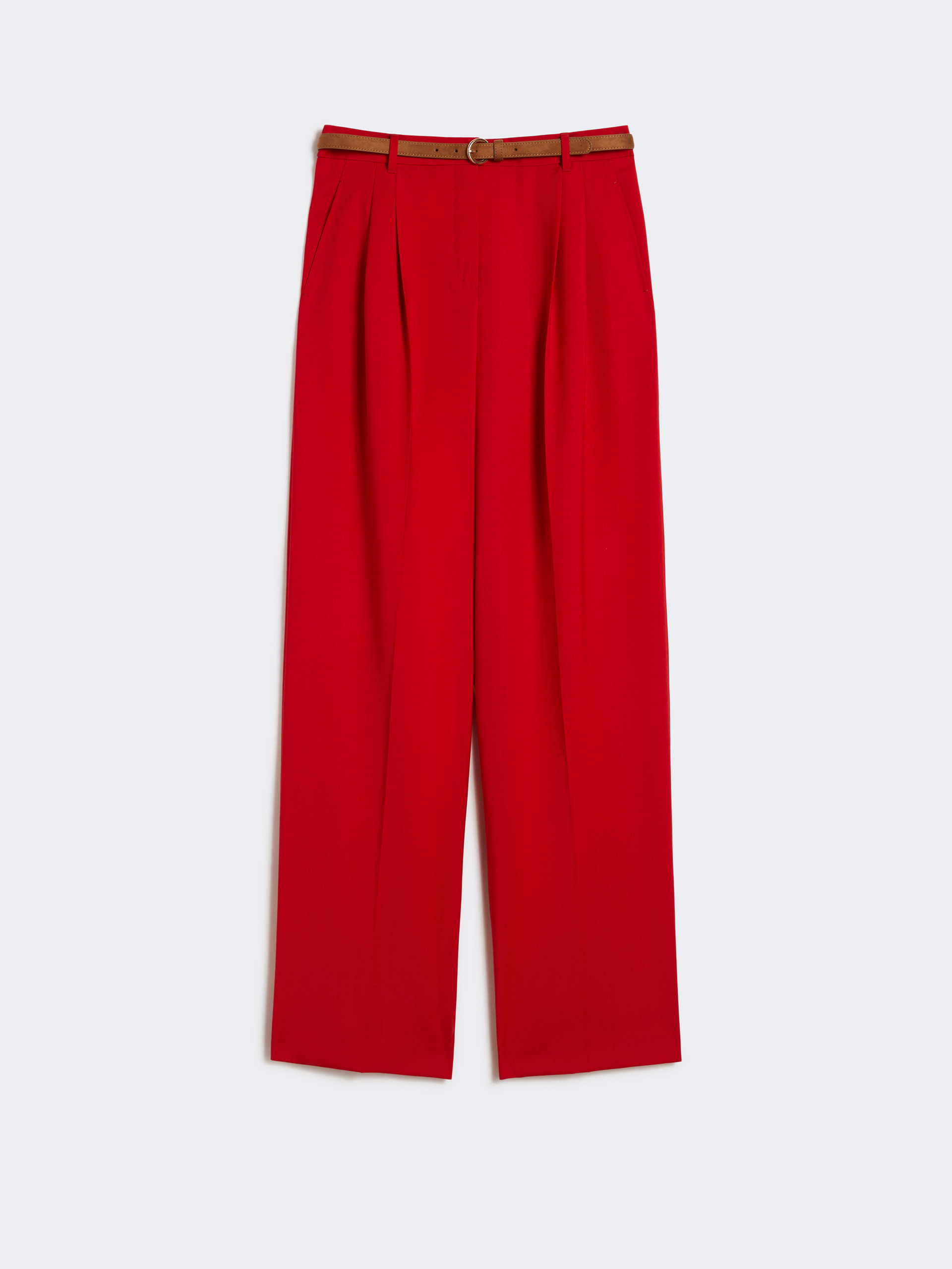 Flowing wool trousers - RED - Max Mara - 5