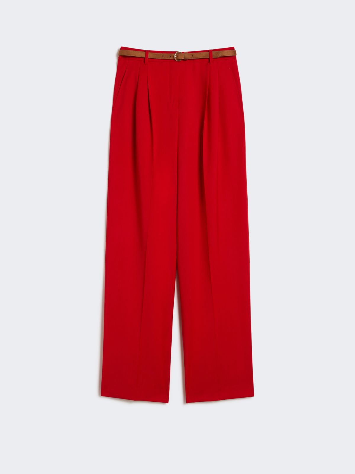 Flowing wool trousers - RED - Max Mara - 5