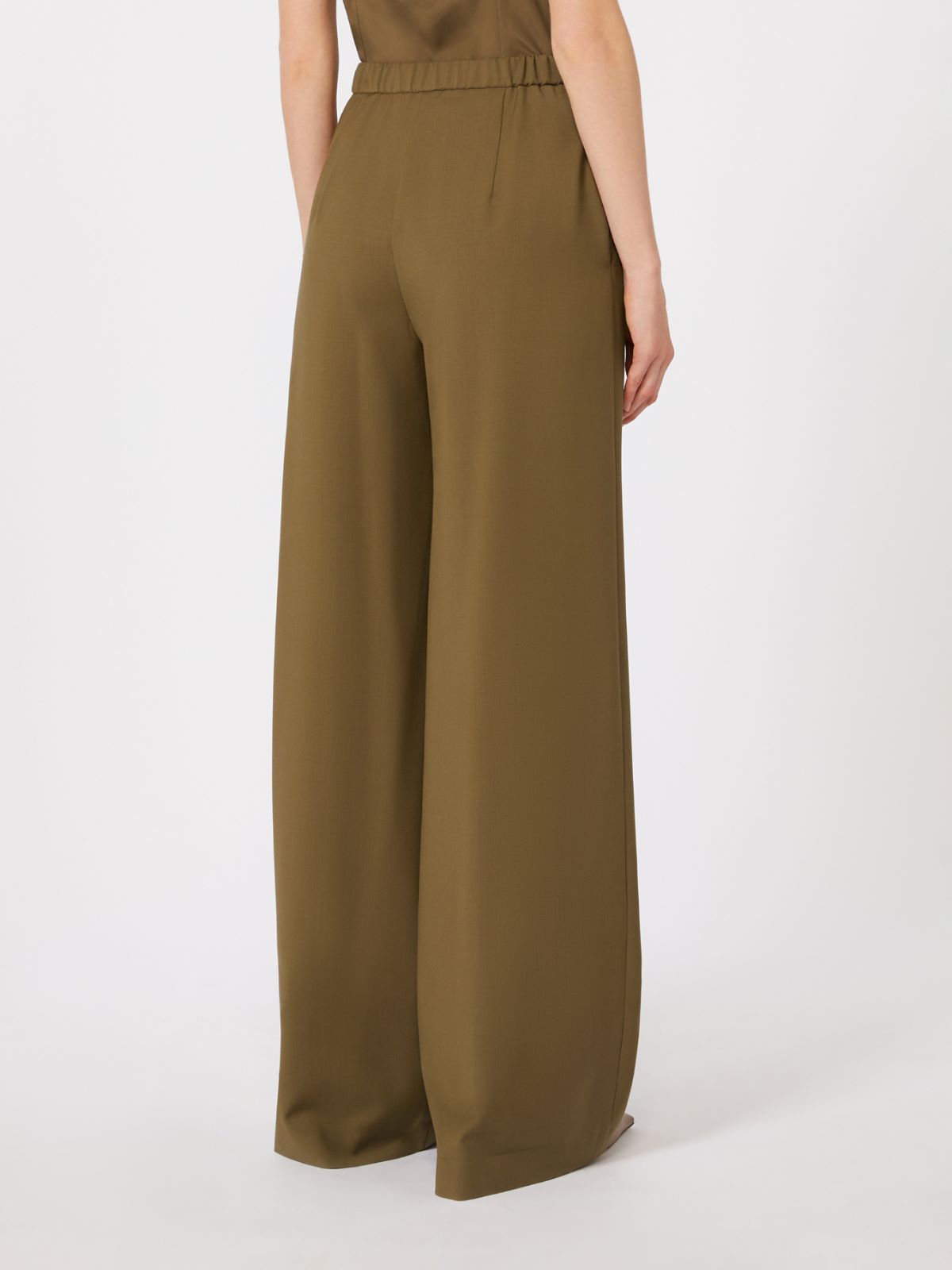 Woollen cloth joggers - KAKI - Max Mara - 5