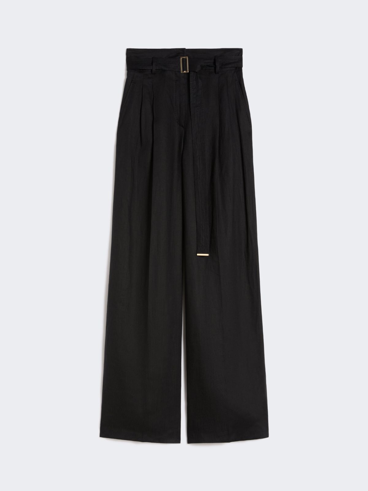 Pantalone in tela di lino - NERO - Max Mara - 5