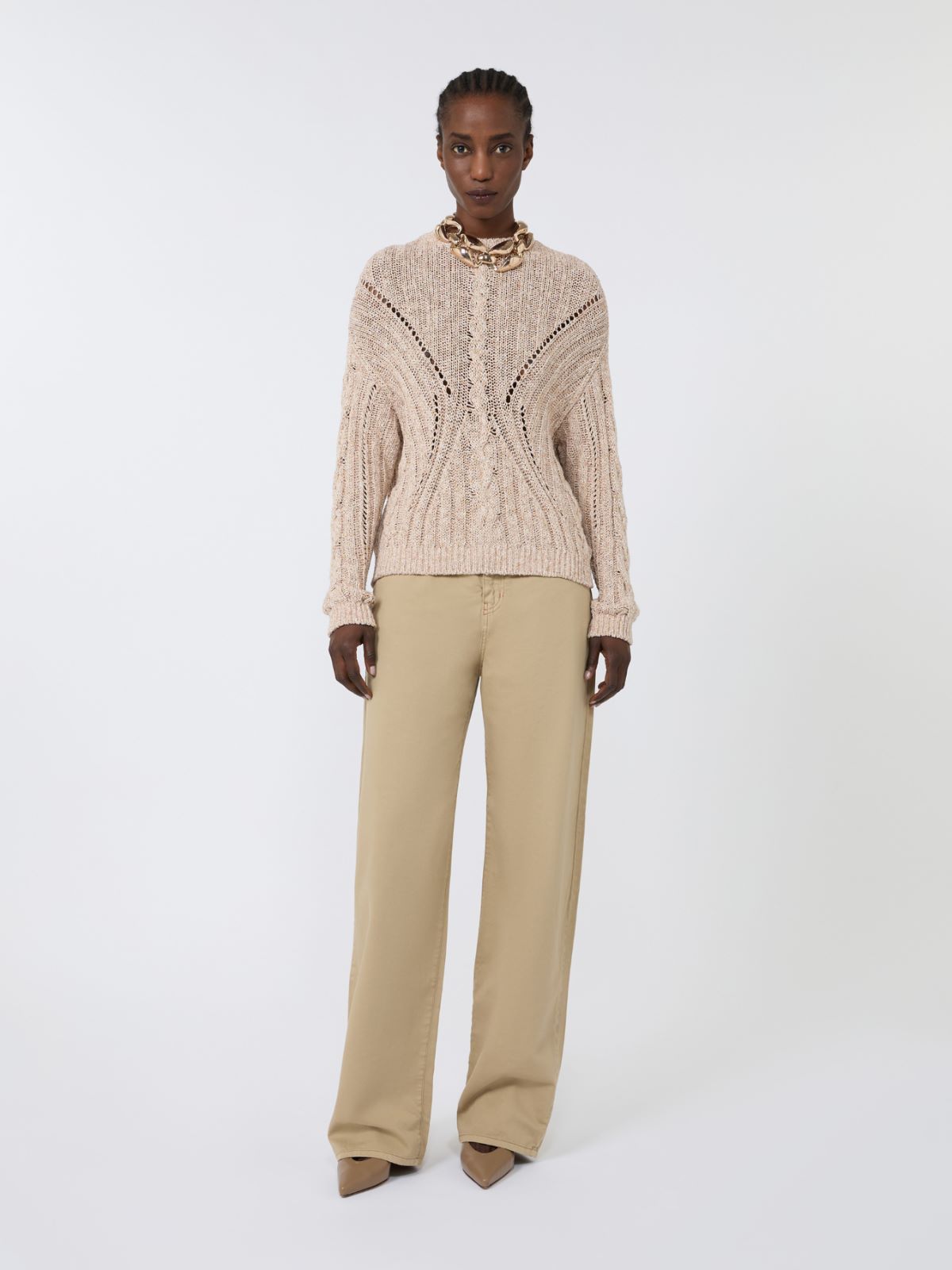 Cotton satin baggy trousers - COLONIAL - Max Mara
