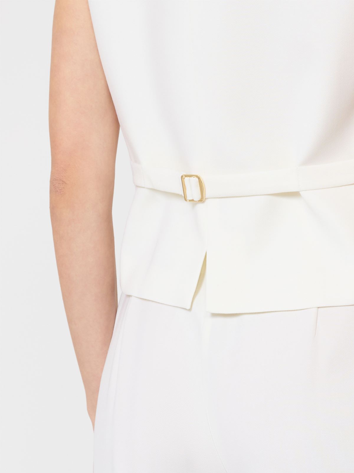 Weste aus Woll-Crêpe - WEISS - Max Mara - 6