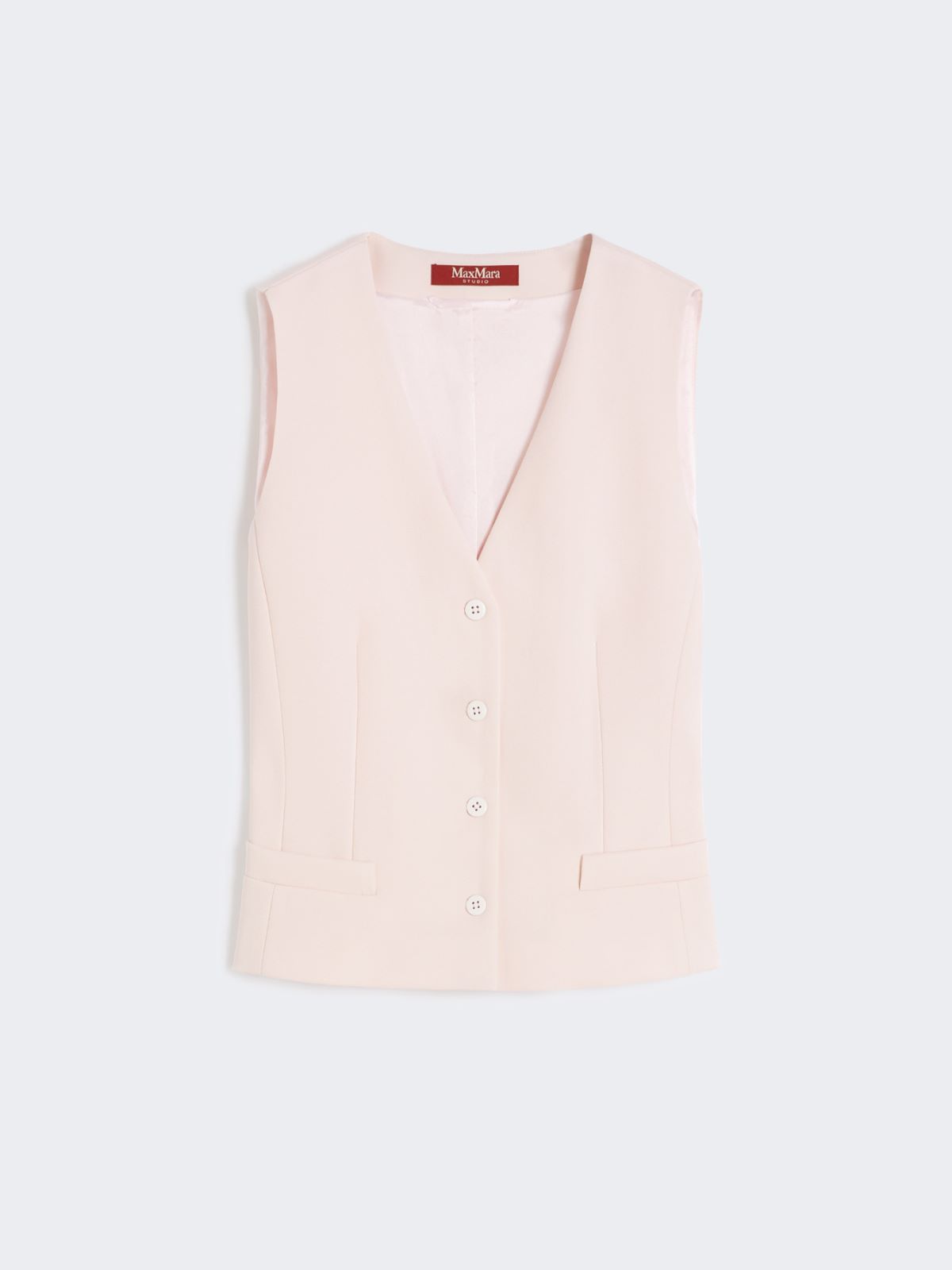 Wool crepe gilet - PINK - Max Mara - 8