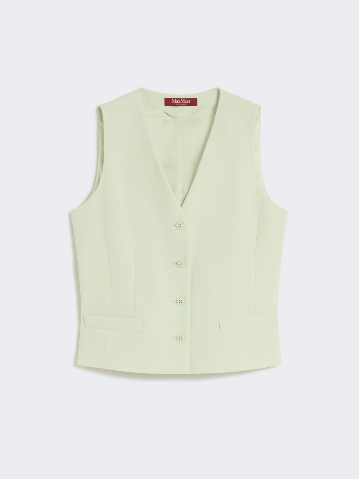 Weste aus Woll-Crêpe - GRUEN - Max Mara - 5