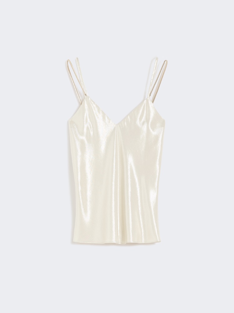 Viscose lamé top - LIGHT GOLD - 5